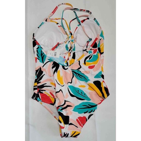 Slimming control lace up one piece - Picture 3 of 3